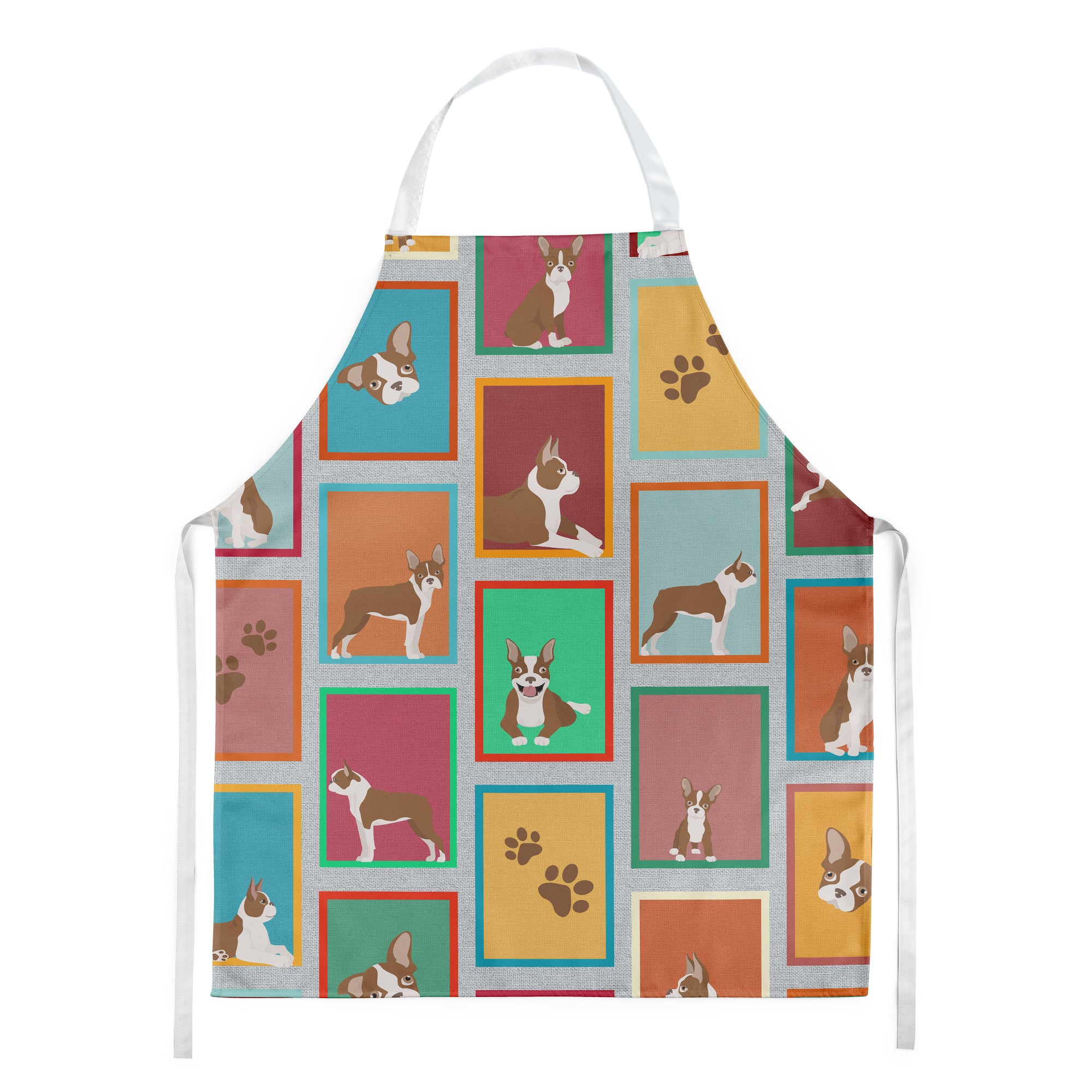 Lots of Red Boston Terrier Apron  the-store.com.