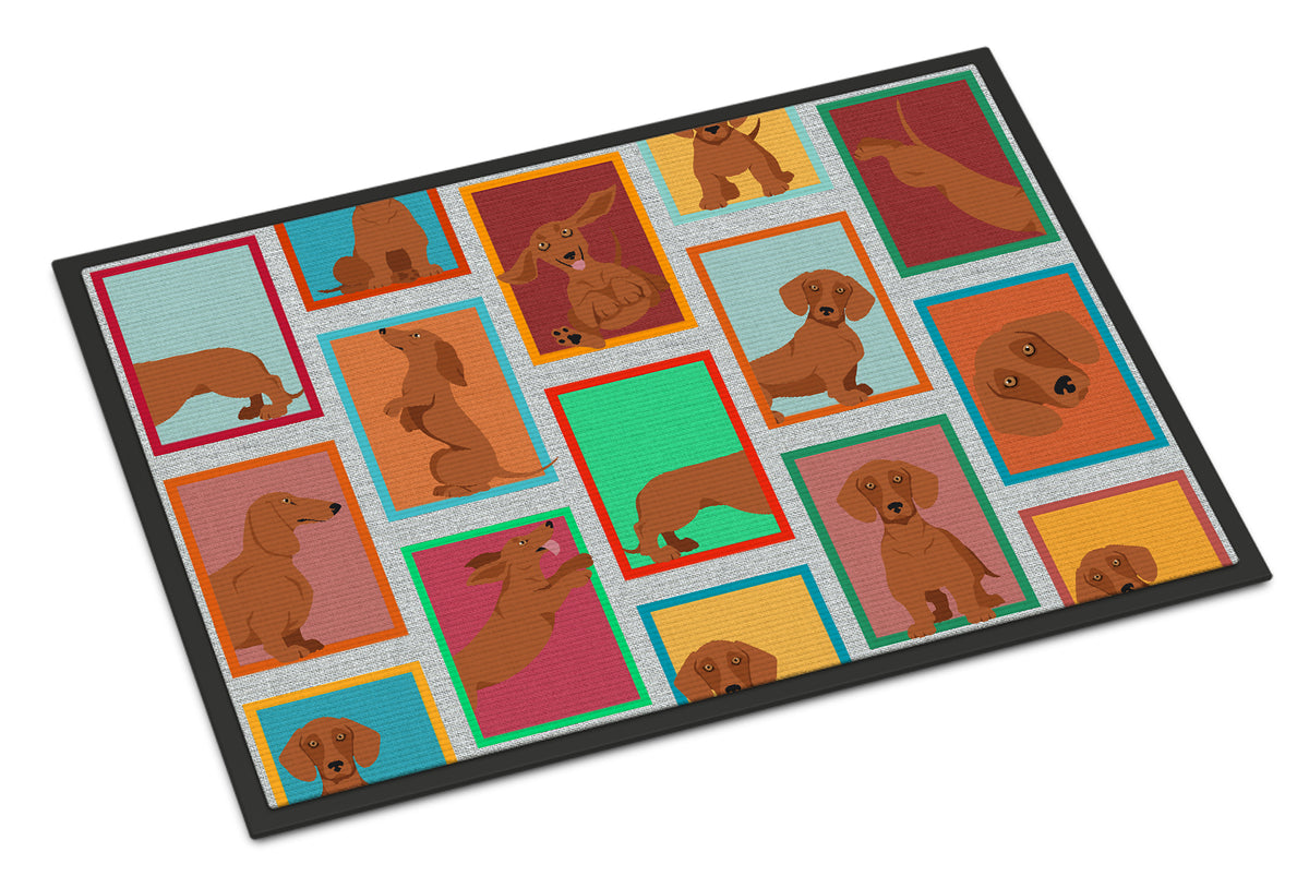 Buy this Lots of Red Dachshund Indoor or Outdoor Mat 24x36