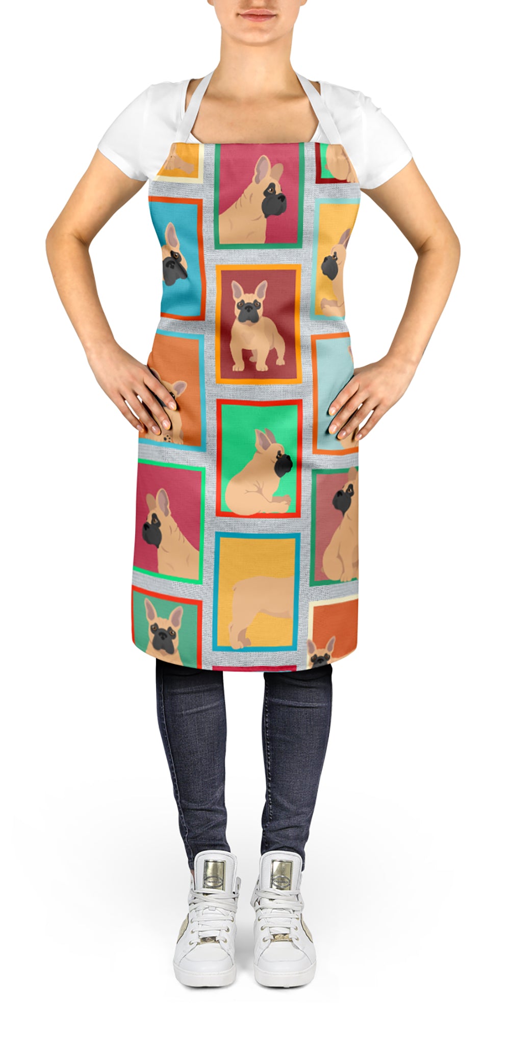 Lots of Fawn French Bulldog Apron  the-store.com.