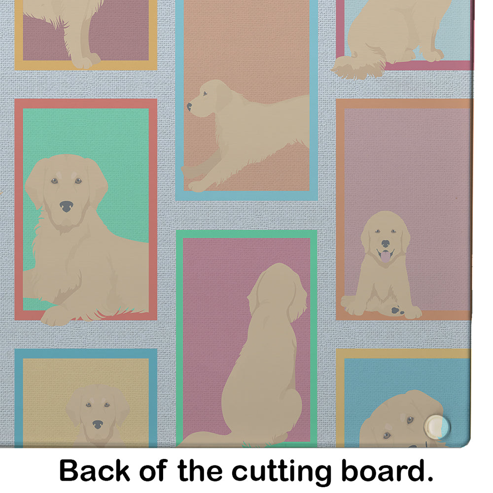 Lots of Golden Retriever Glass Cutting Board Large - the-store.com