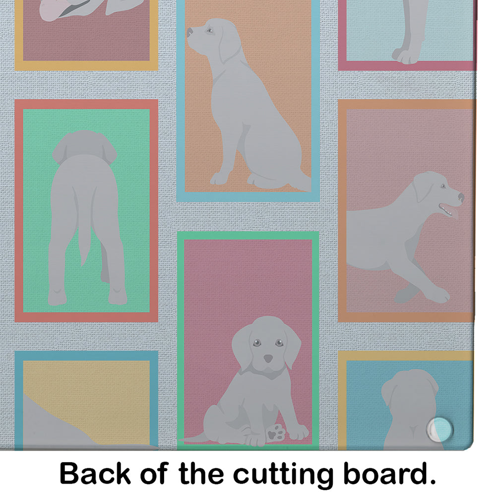 Lots of Grey Labrador Retriever Glass Cutting Board Large - the-store.com