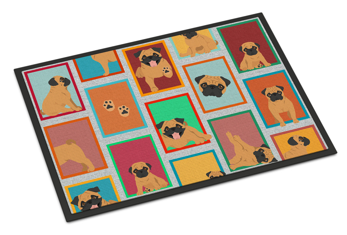 Buy this Lots of Apricot Pug Indoor or Outdoor Mat 24x36