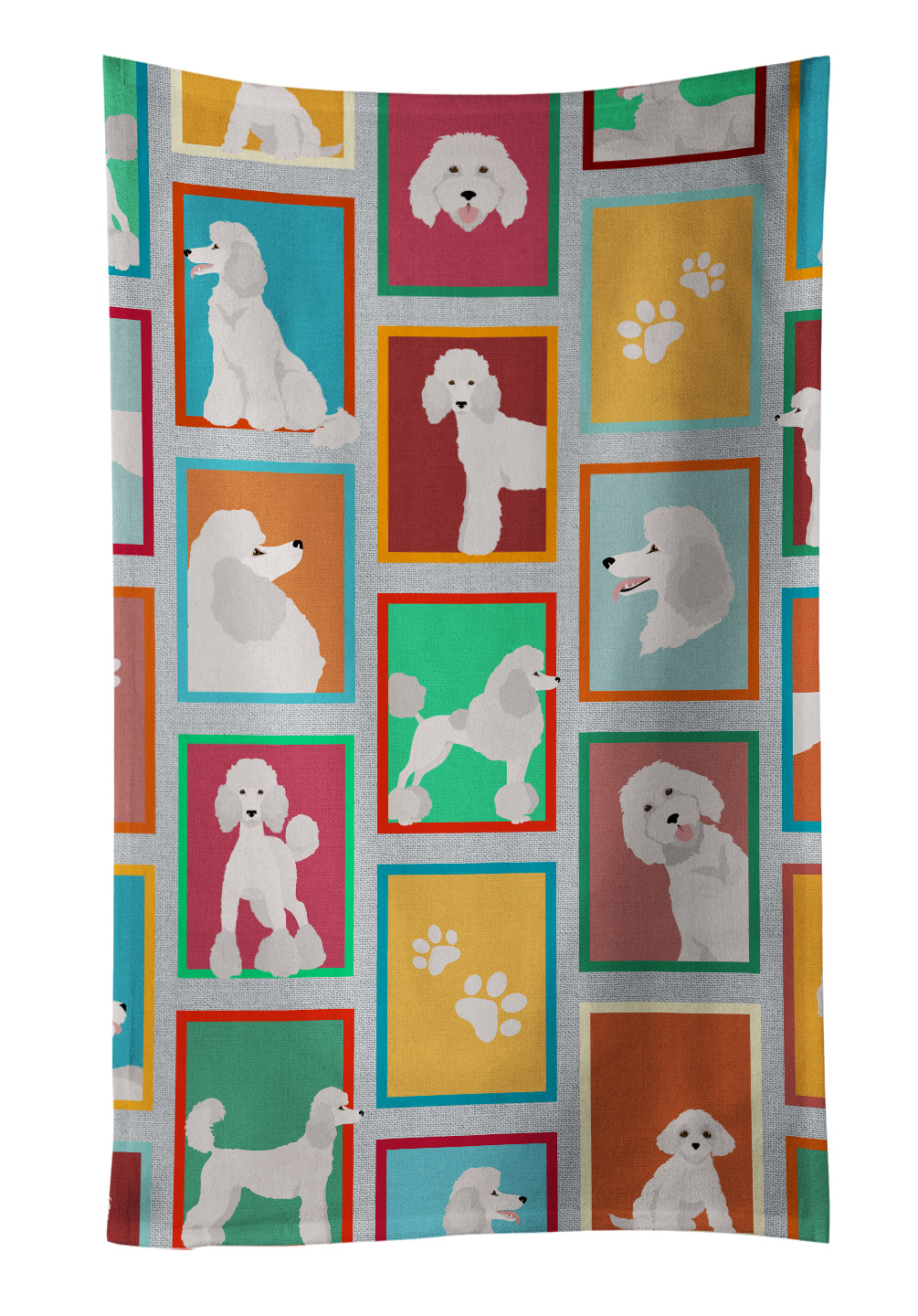 Buy this Lots of White Standard Poodle Kitchen Towel