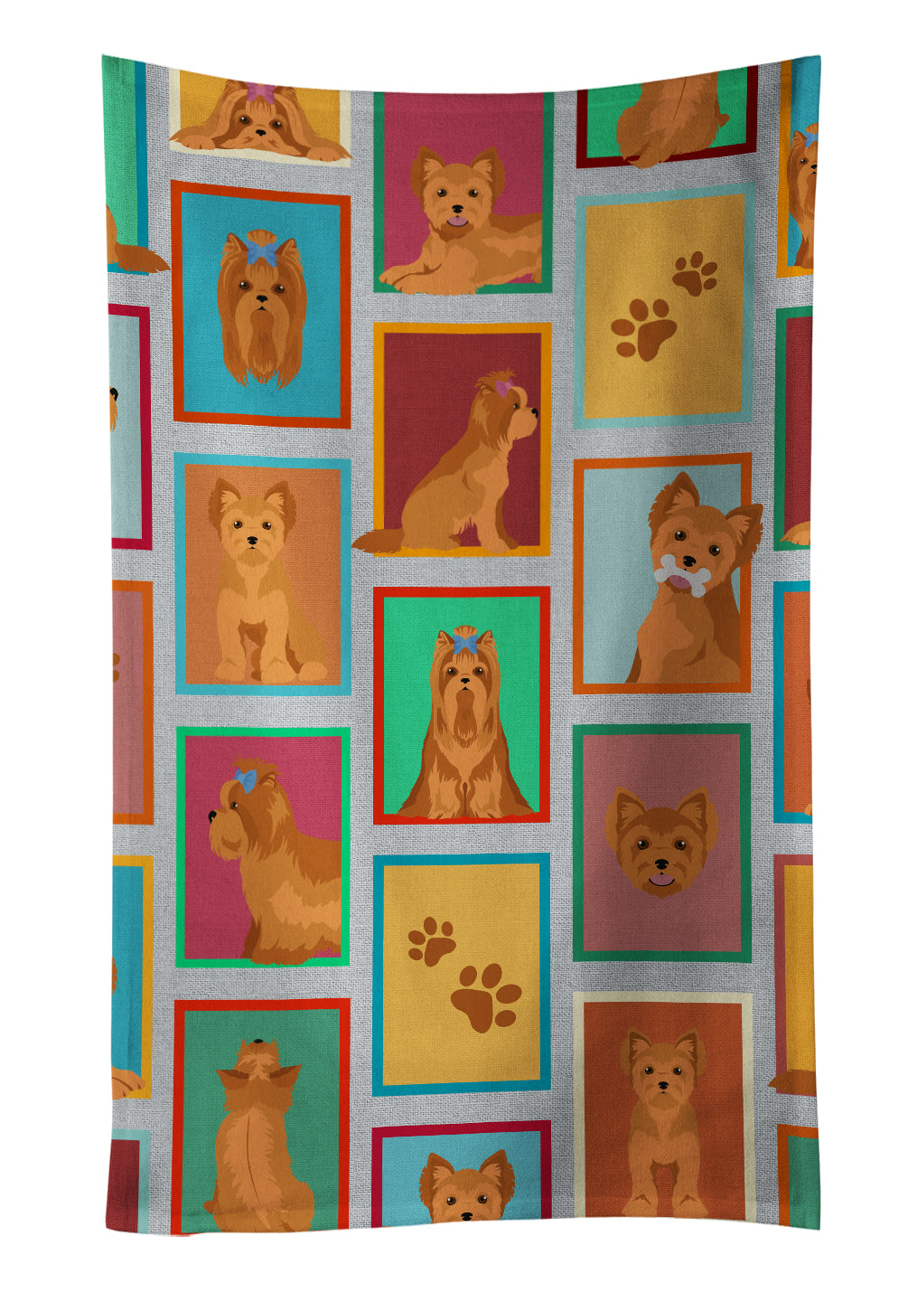 Buy this Lots of Red Yorkie Kitchen Towel
