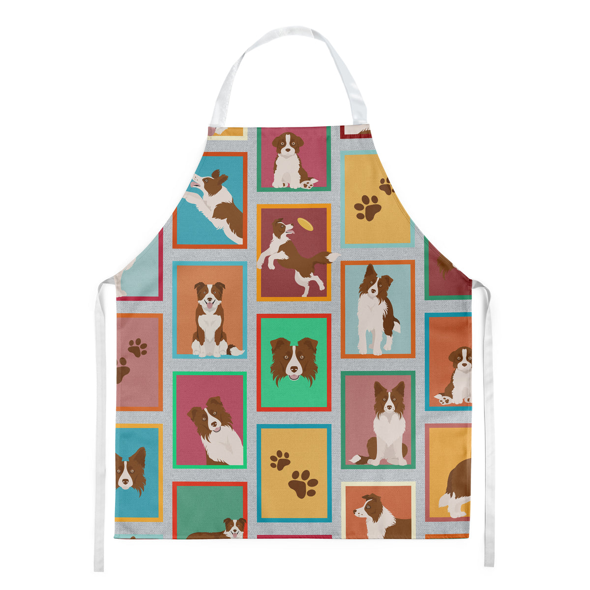Lots of Red Border Collie Apron  the-store.com.
