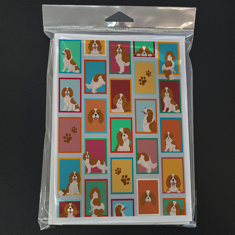 Lots of Blenheim Cavalier Spaniel Greeting Cards and Envelopes Pack of 8 - the-store.com