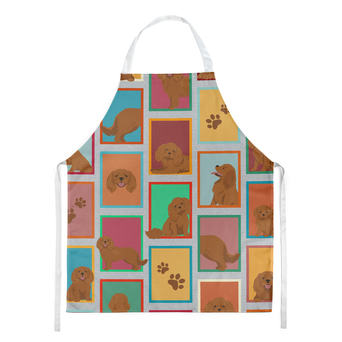 Lots of Ruby Cavalier Spaniel Apron  the-store.com.