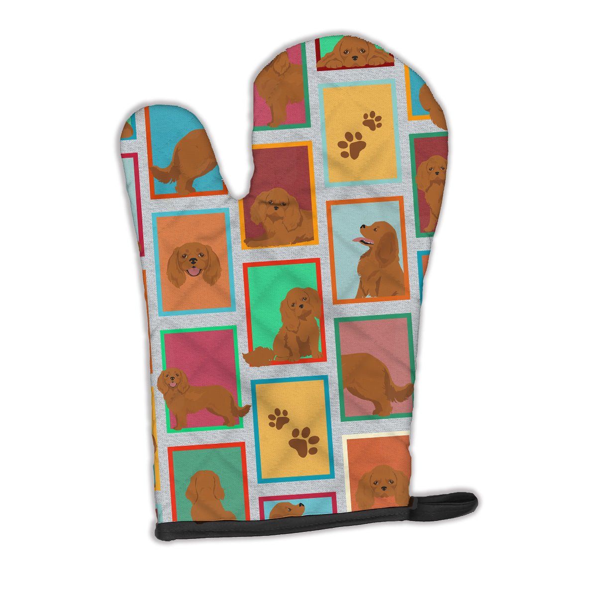 Lots of Ruby Cavalier Spaniel Oven Mitt  the-store.com.