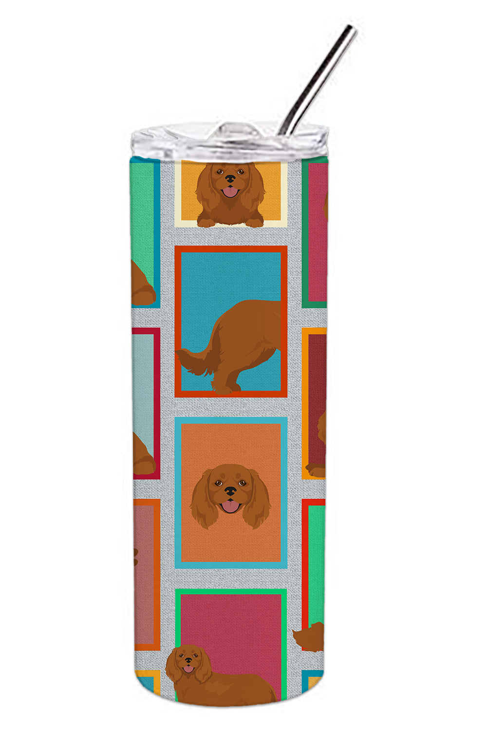 Lots of Ruby Cavalier Spaniel Stainless Steel 20 oz Skinny Tumbler - the-store.com