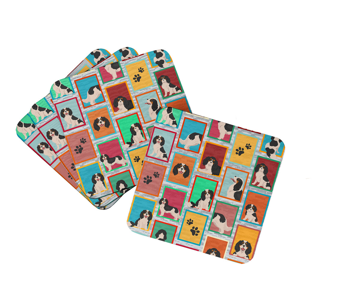 Buy this Lots of Tricolor Cavalier Spaniel Foam Coaster Set of 4