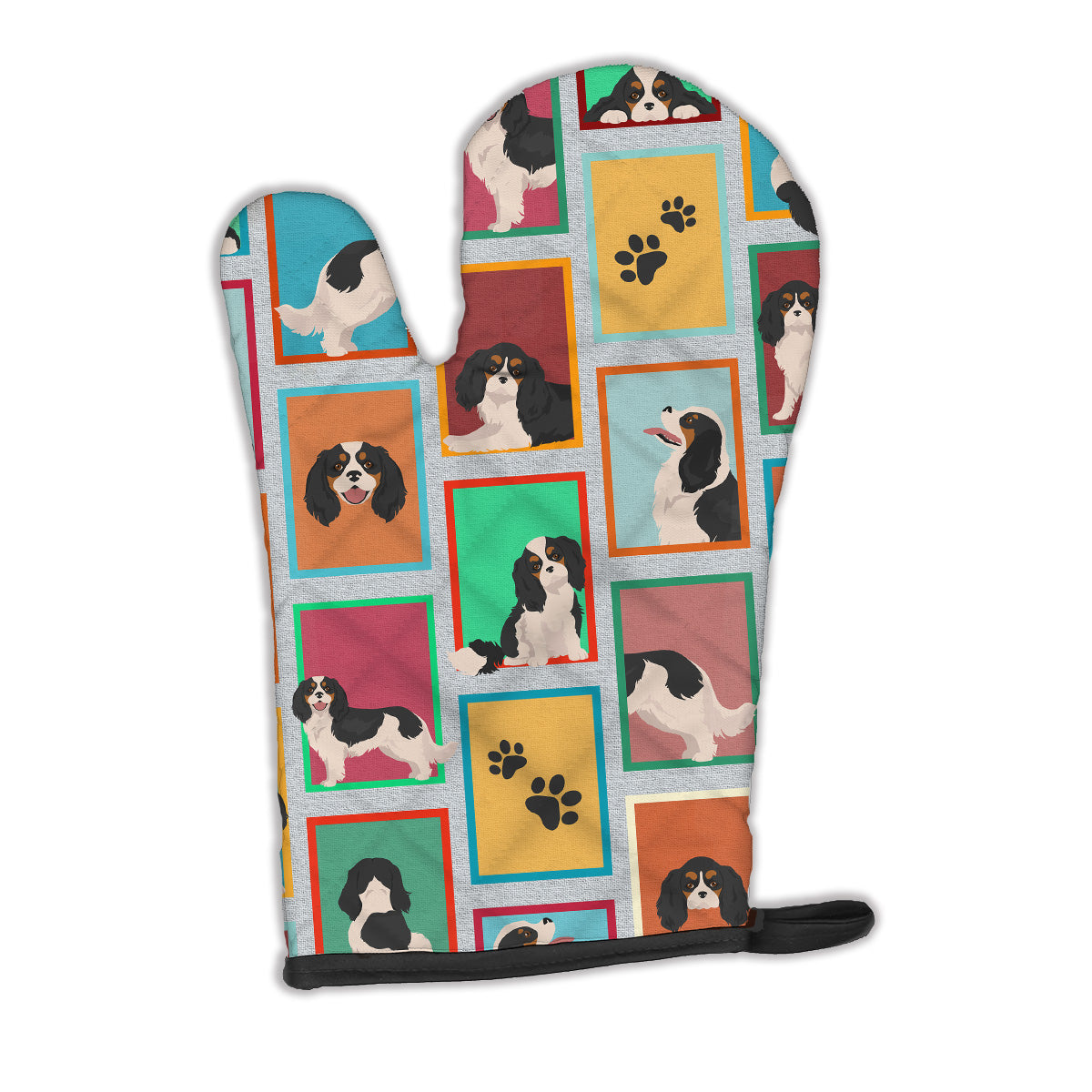 Lots of Tricolor Cavalier Spaniel Oven Mitt  the-store.com.