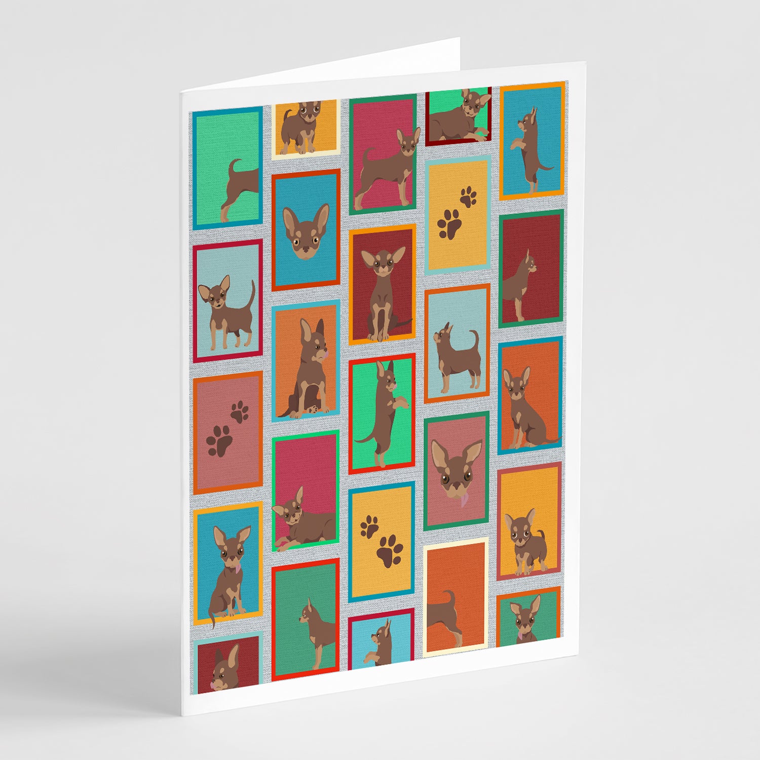 Buy this Lots of Chocolate Chihuahua Greeting Cards and Envelopes Pack of 8