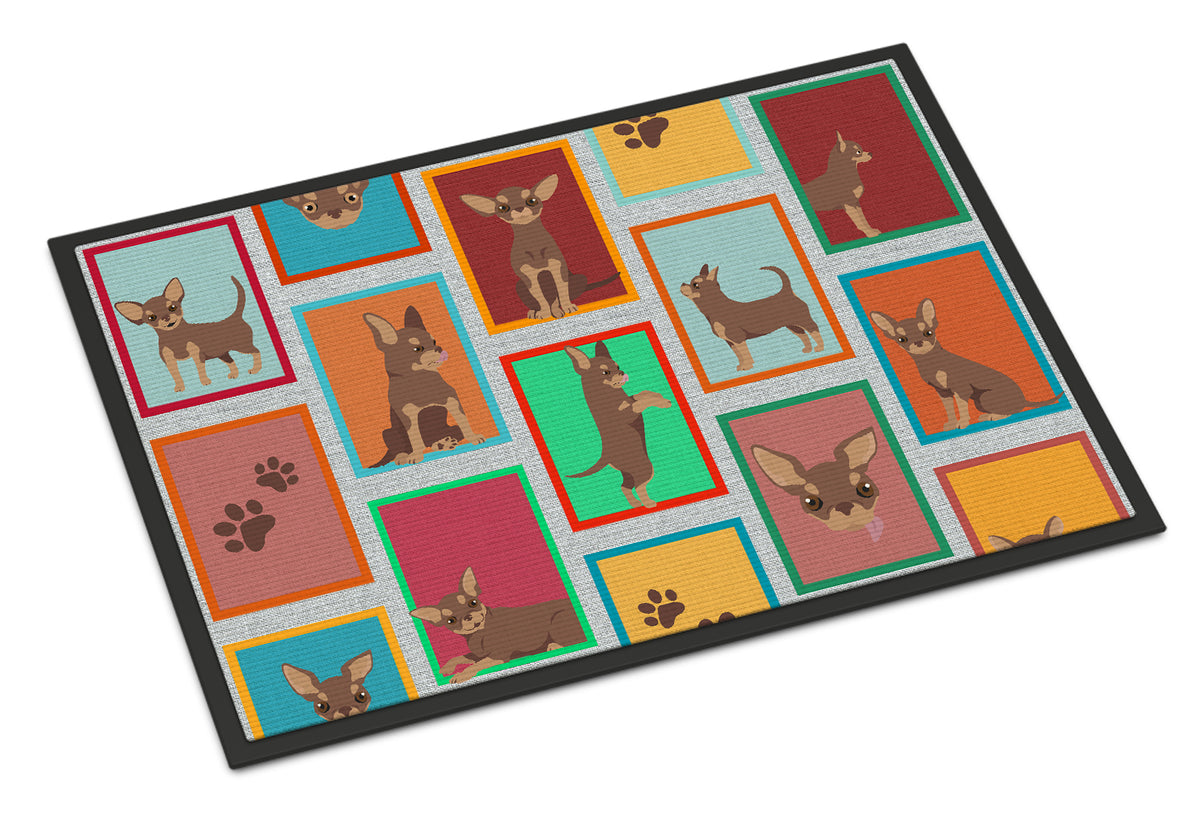 Buy this Lots of Chocolate Chihuahua Indoor or Outdoor Mat 18x27