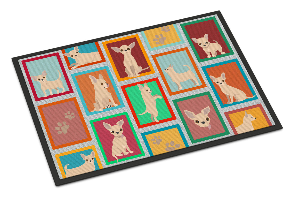 Buy this Lots of Cream Chihuahua Indoor or Outdoor Mat 24x36