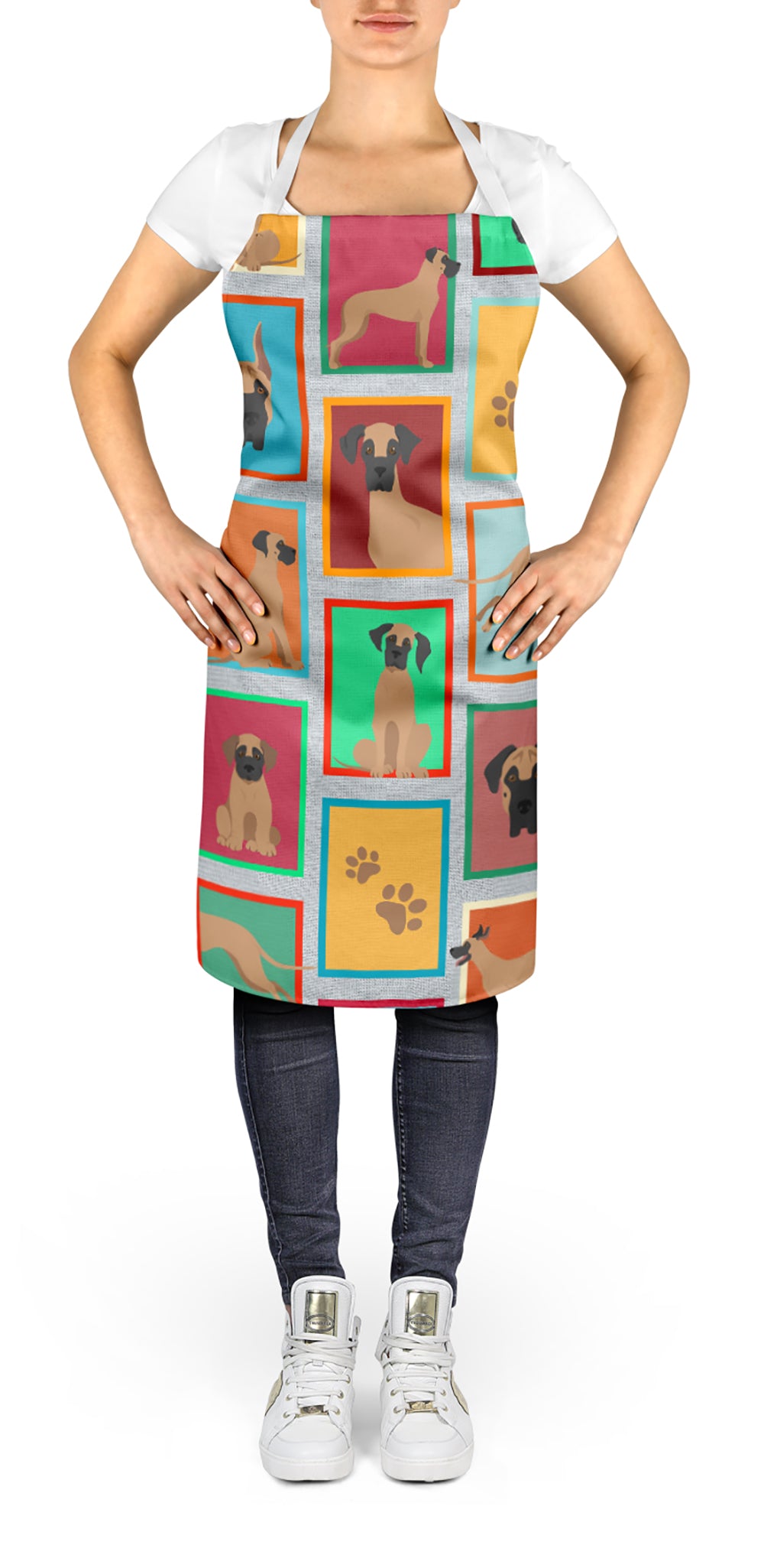 Lots of Fawn Great Dane Apron
