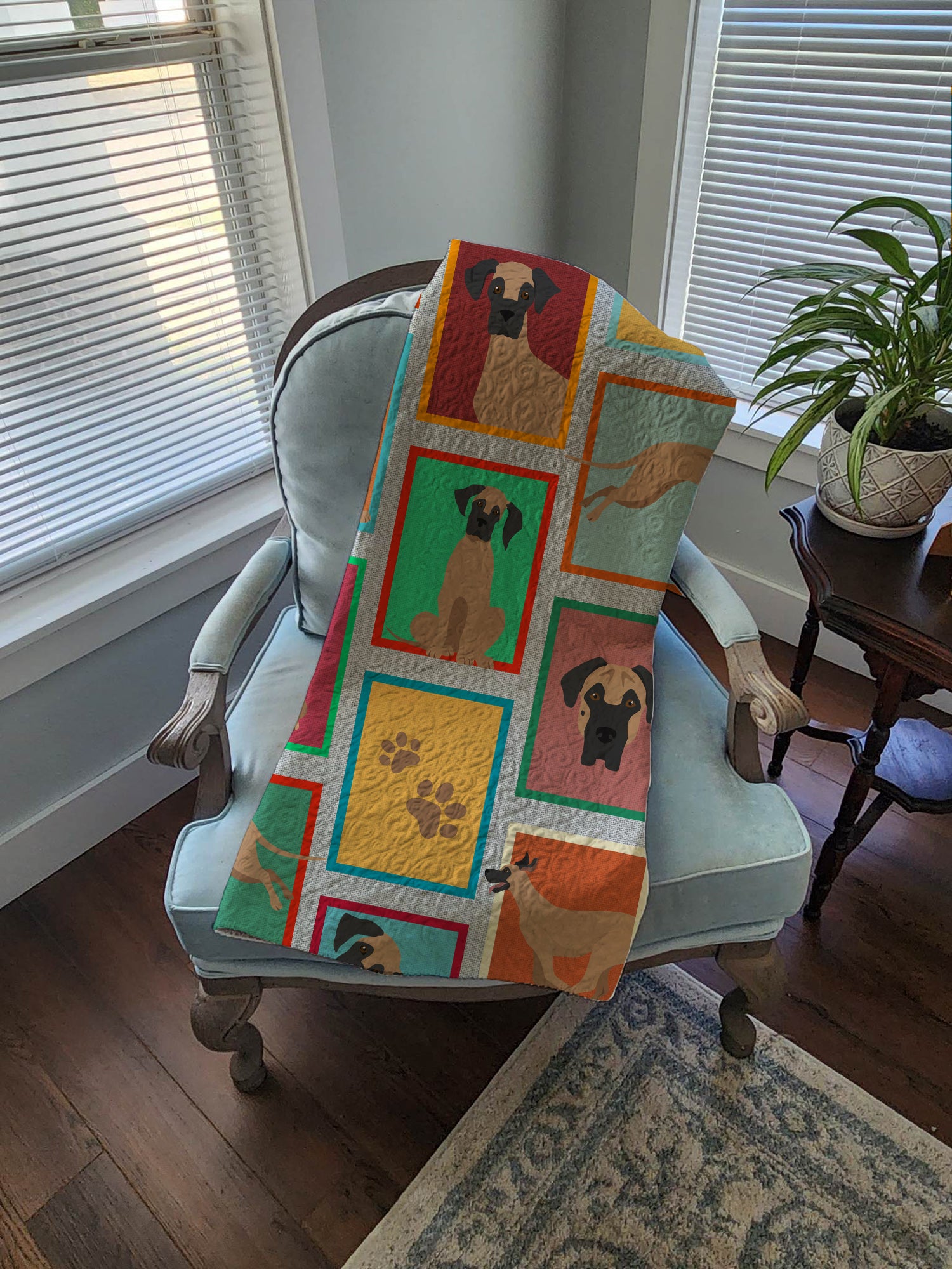 Lots of Fawn Great Dane Quilted Blanket 50x60 - the-store.com