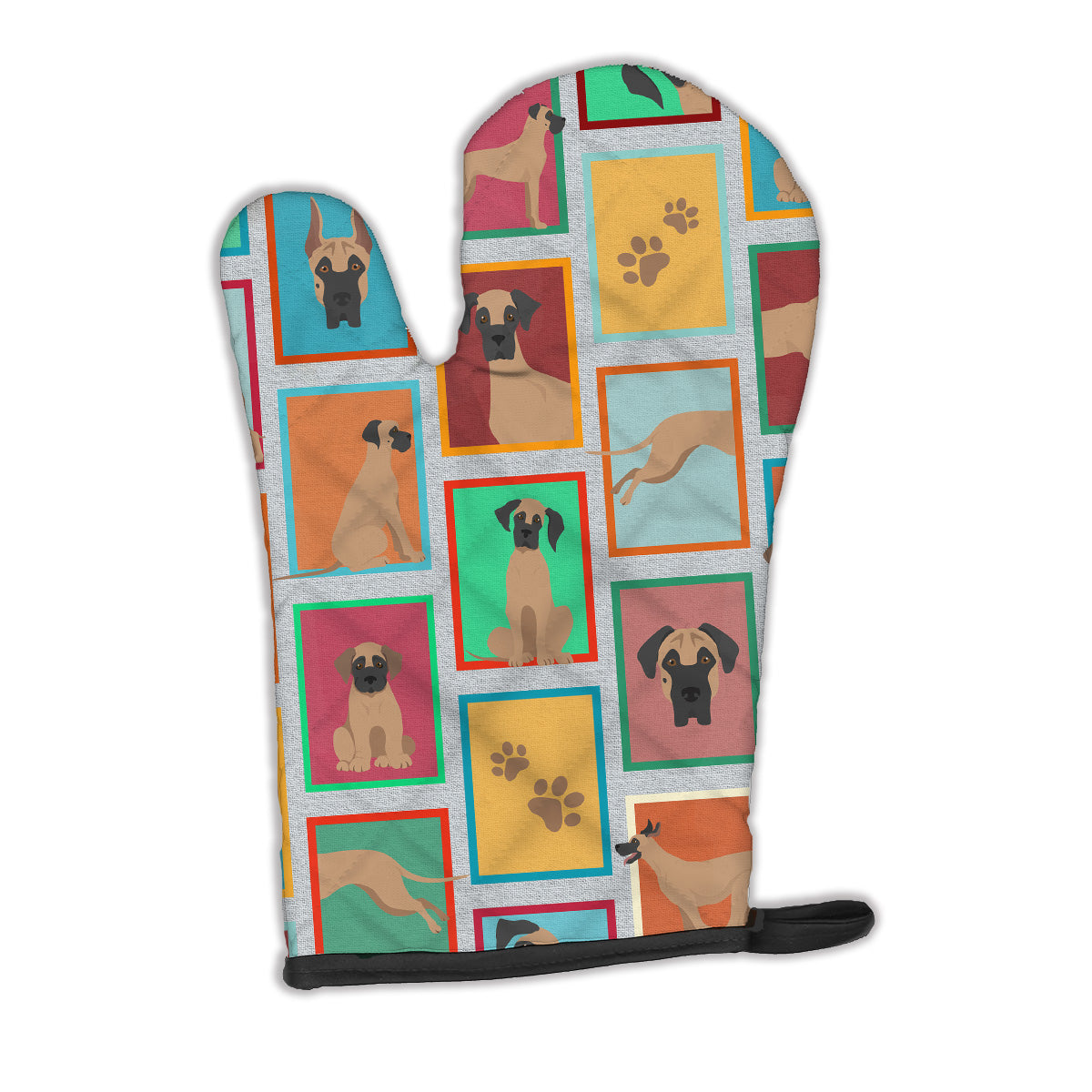 Lots of Fawn Great Dane Oven Mitt