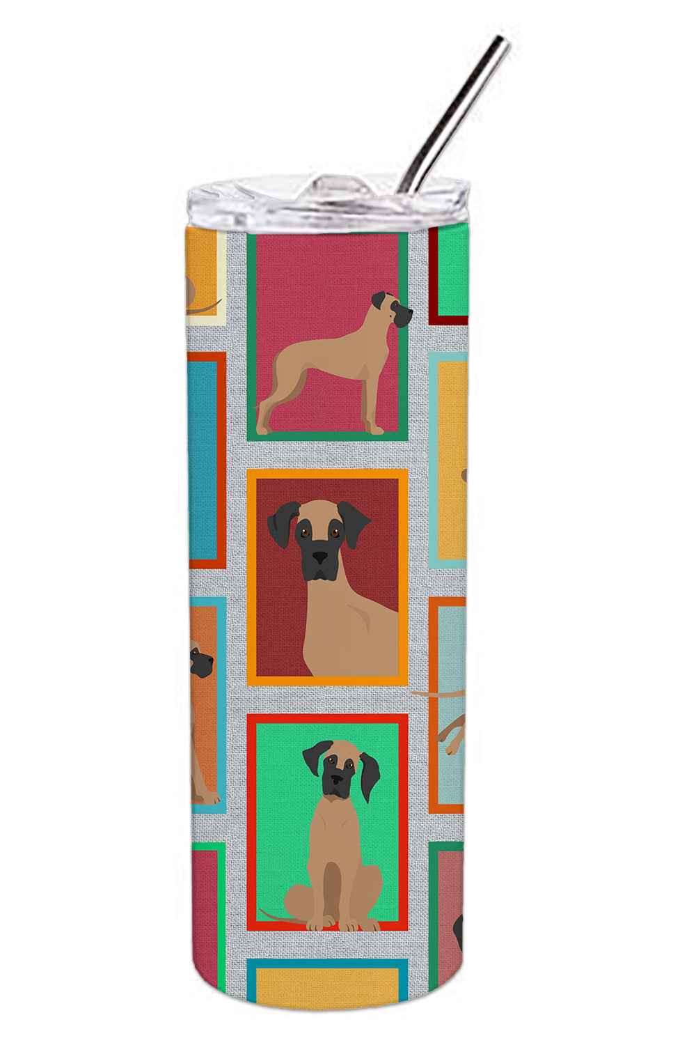 Buy this Lots of Fawn Great Dane Stainless Steel 20 oz Skinny Tumbler
