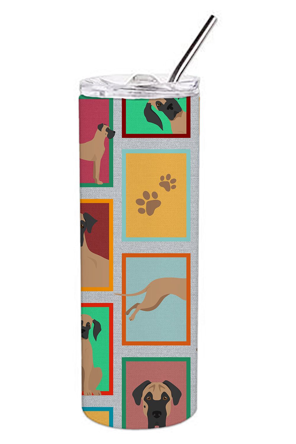 Lots of Fawn Great Dane Stainless Steel 20 oz Skinny Tumbler - the-store.com