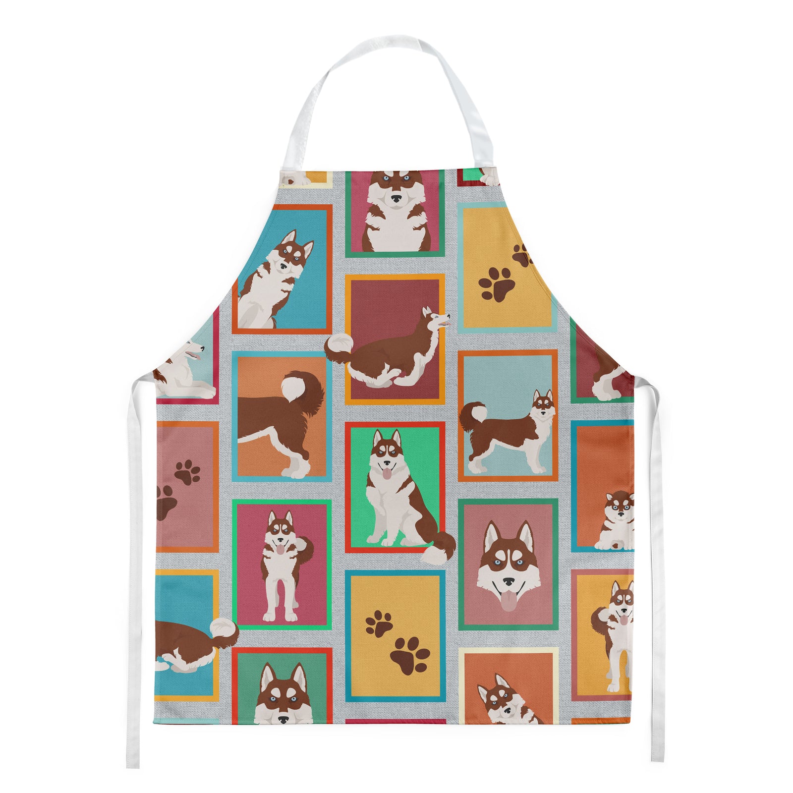 Lots of Red Siberian Husky Apron  the-store.com.