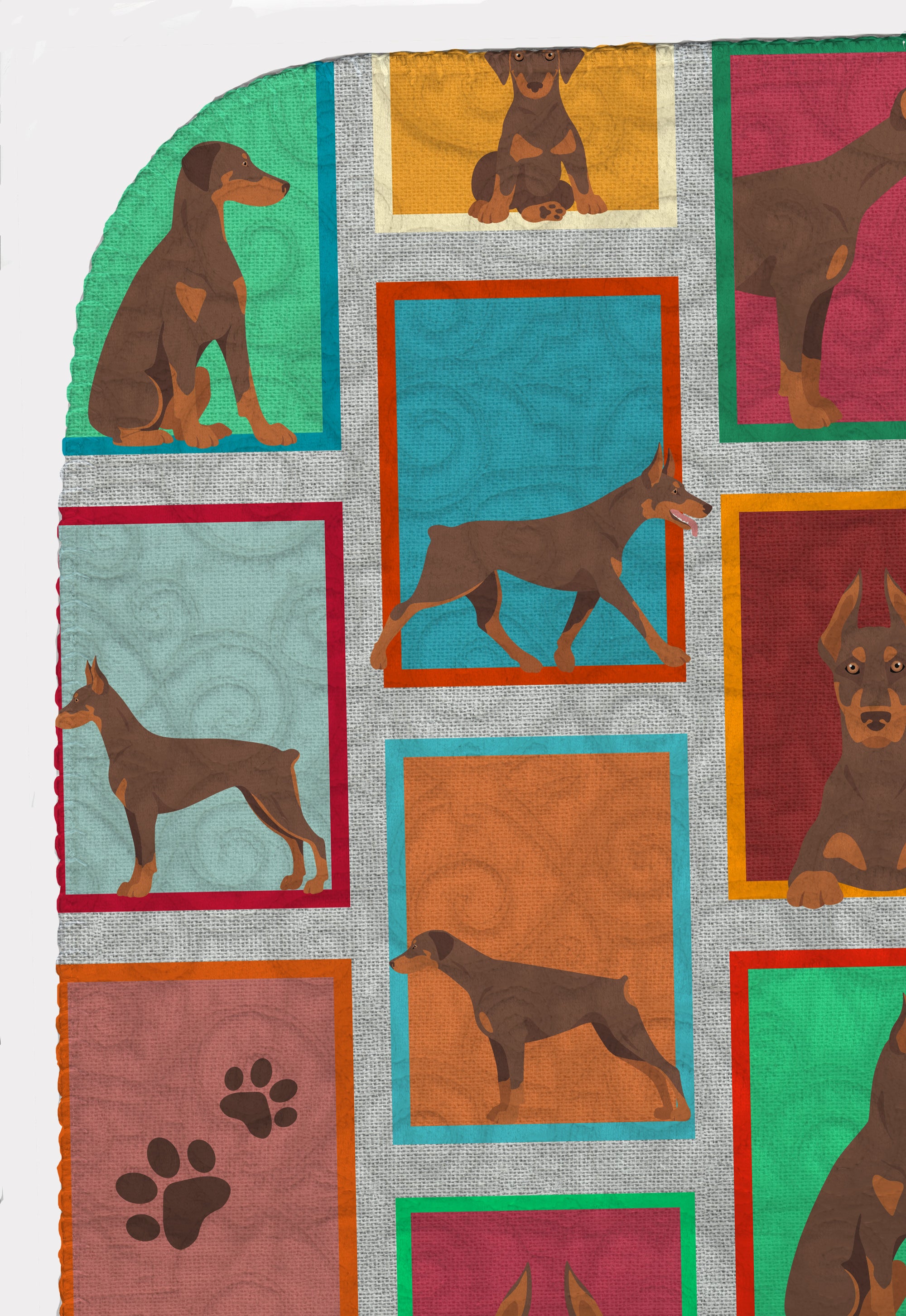 Lots of Red Doberman Pinscher Quilted Blanket 50x60 - the-store.com