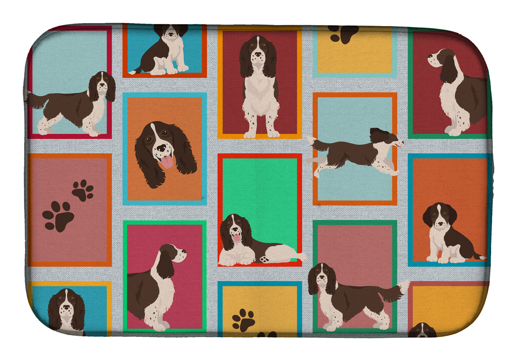 Lots of Liver English Springer Spaniel Dish Drying Mat  the-store.com.
