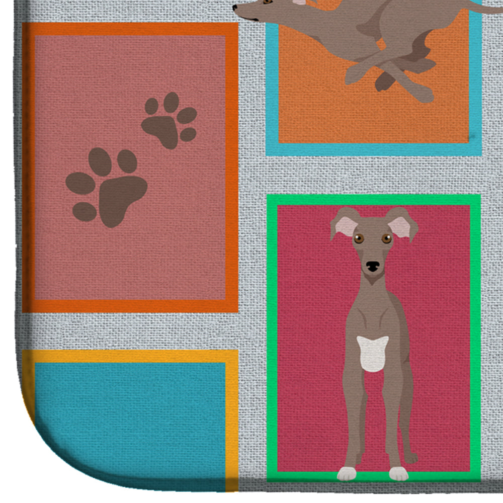 Lots of Fawn Italian Greyhound Dish Drying Mat  the-store.com.