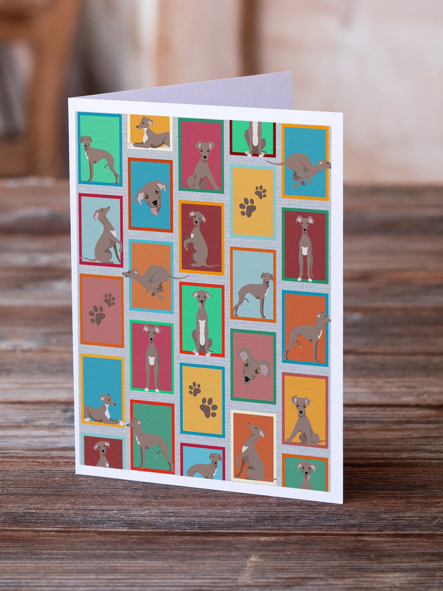 Lots of Fawn Italian Greyhound Greeting Cards and Envelopes Pack of 8 - the-store.com