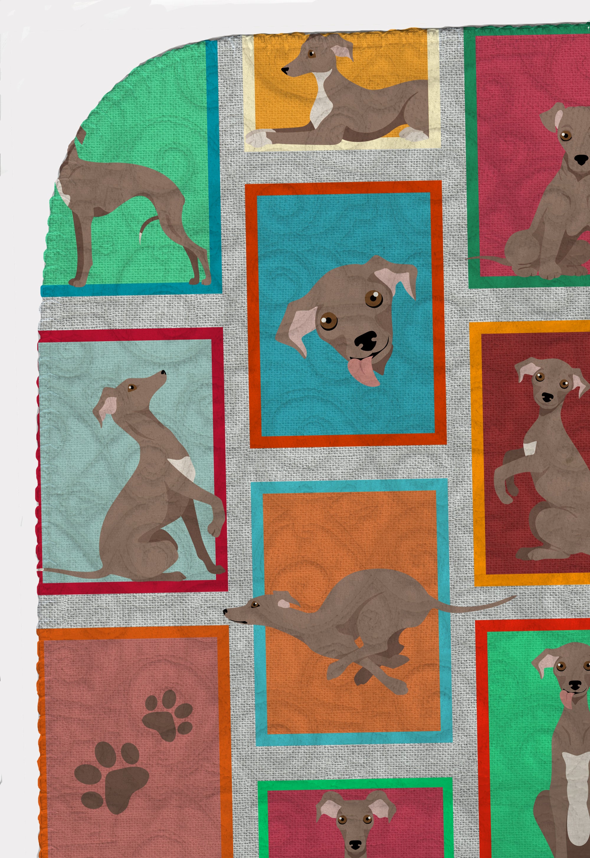 Lots of Fawn Italian Greyhound Quilted Blanket 50x60 - the-store.com