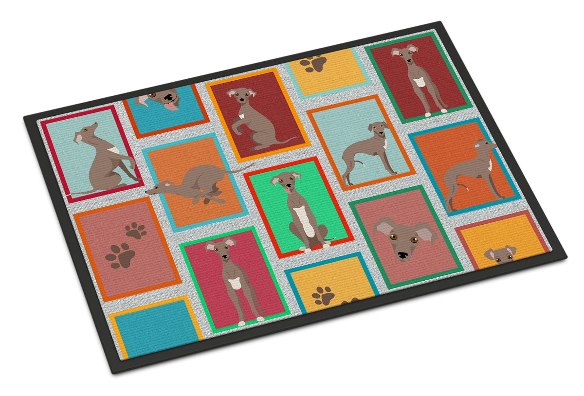 Buy this Lots of Fawn Italian Greyhound Indoor or Outdoor Mat 18x27