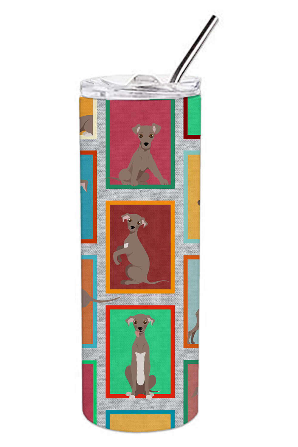 Buy this Lots of Fawn Italian Greyhound Stainless Steel 20 oz Skinny Tumbler