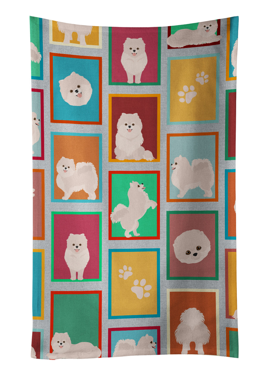 Buy this Lots of White Pomeranian Kitchen Towel
