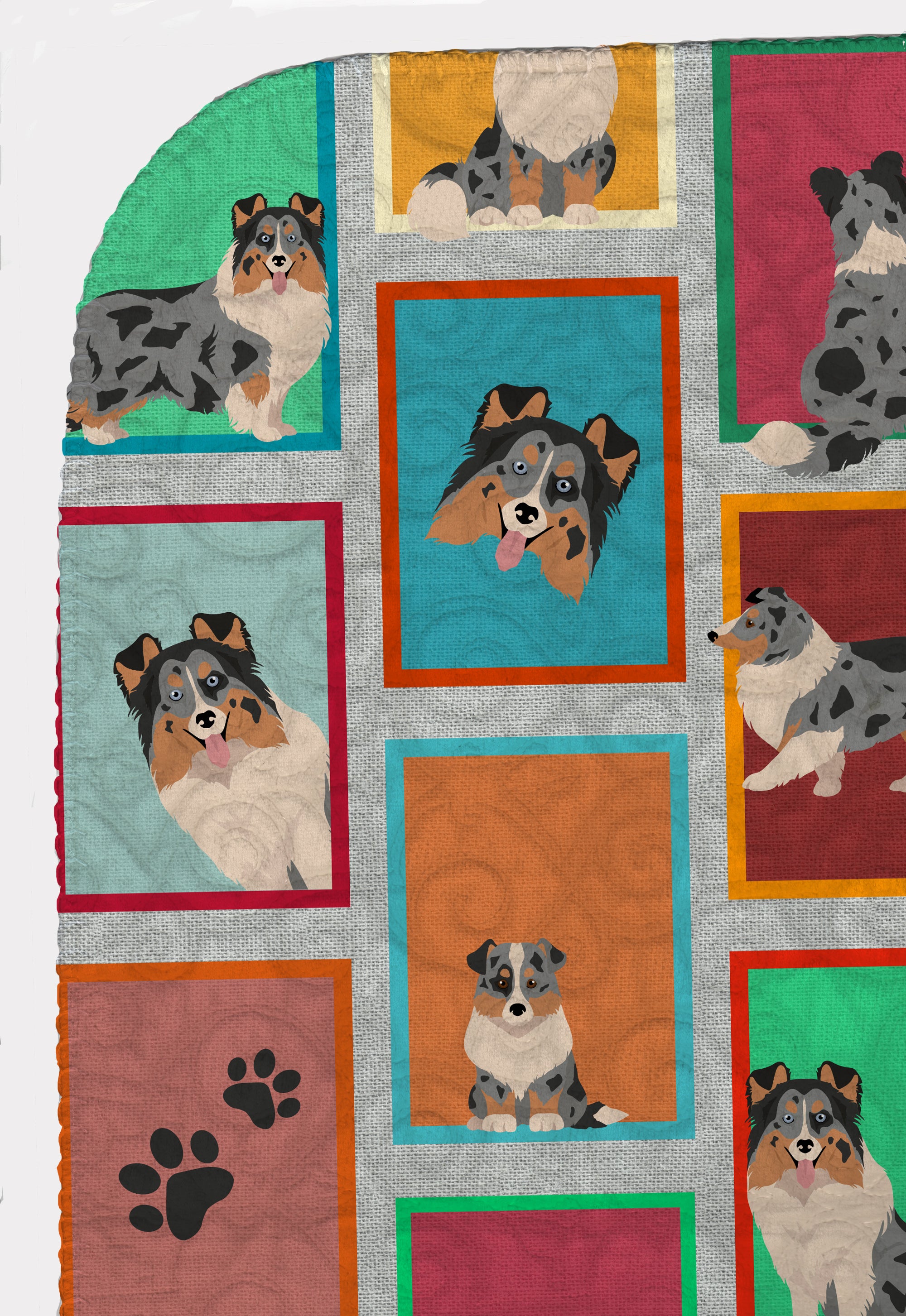 Lots of Blue Merle Sheltie Quilted Blanket 50x60 - the-store.com