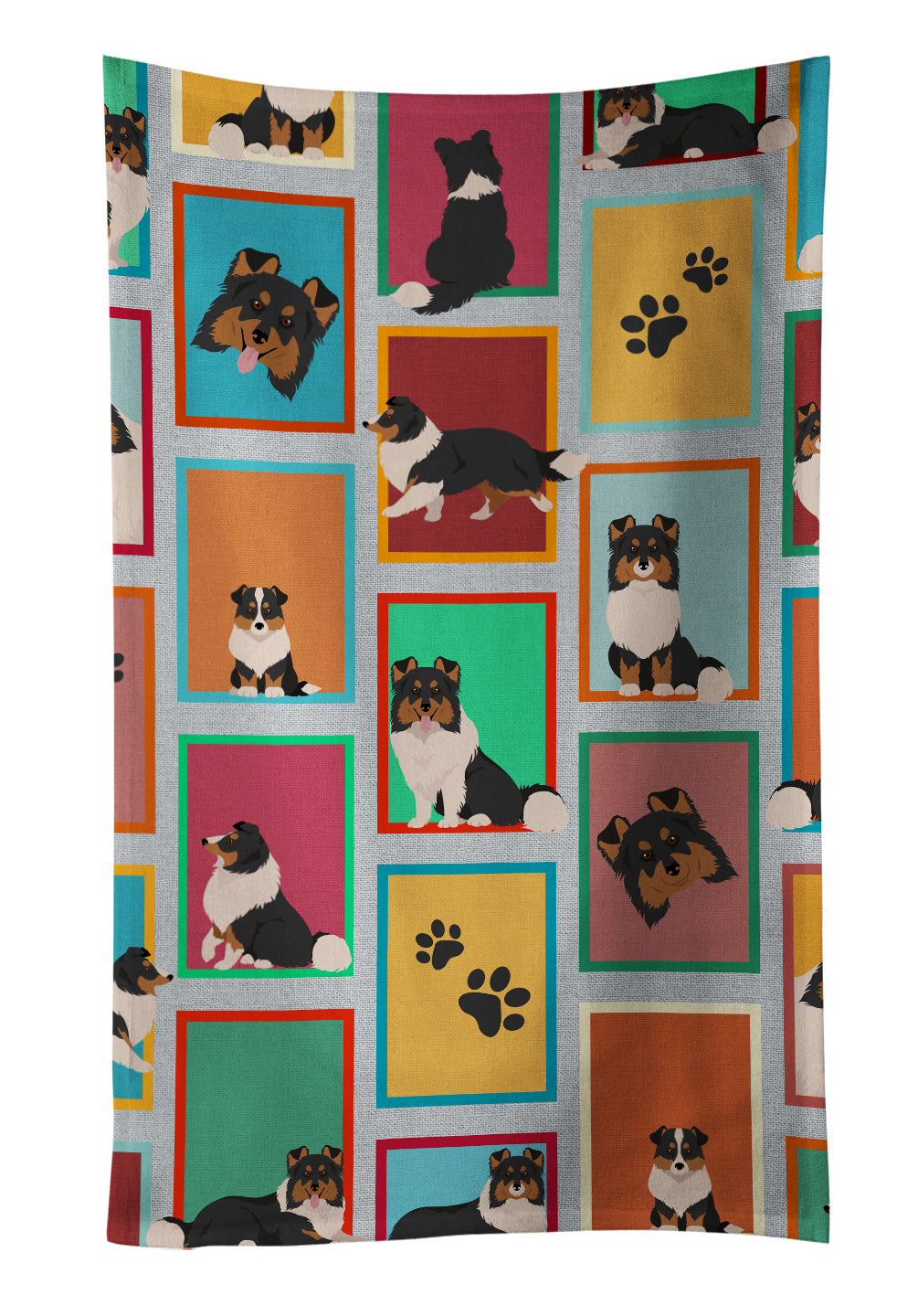 Buy this Lots of Tricolor Sheltie Kitchen Towel