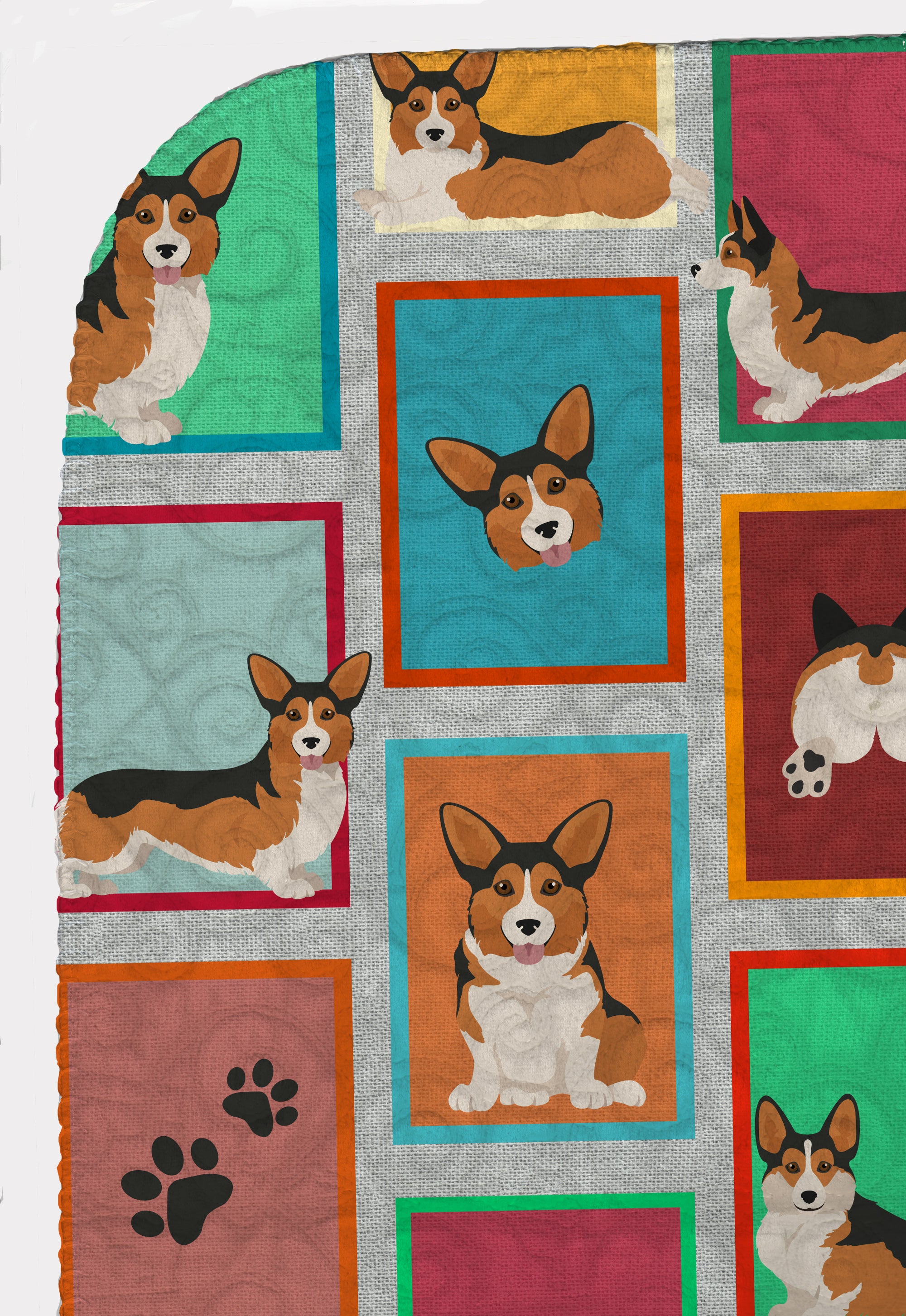 Lots of Sable Pembroke Corgi Quilted Blanket 50x60 - the-store.com
