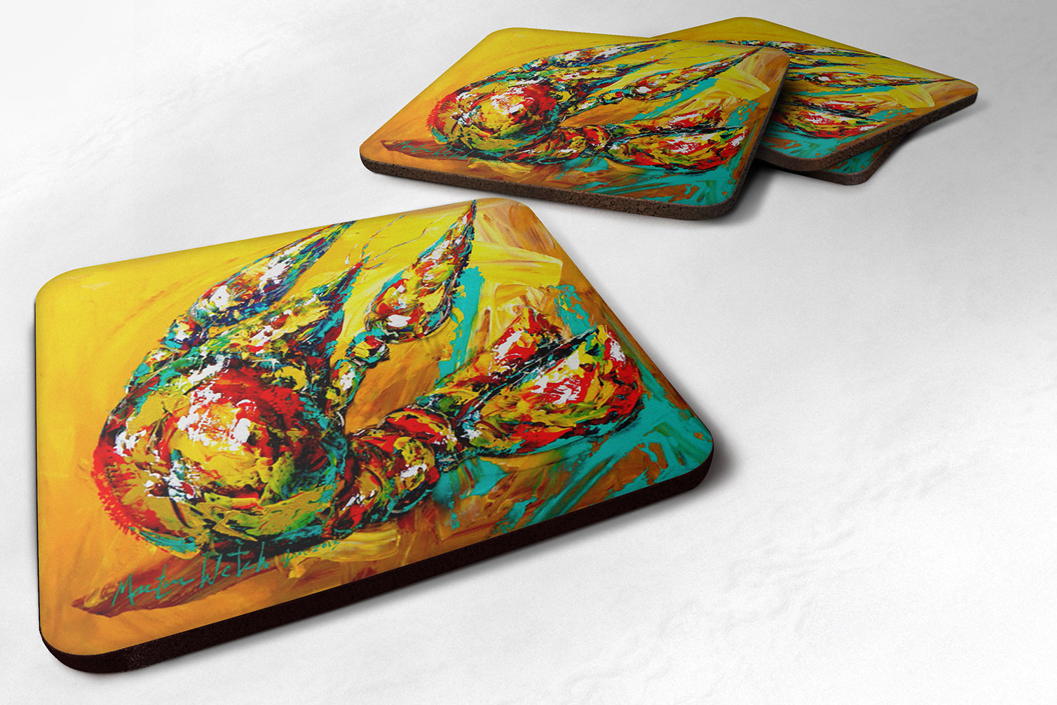 Set of 4 Crawfish Anyway You Like It Foam Coasters - the-store.com