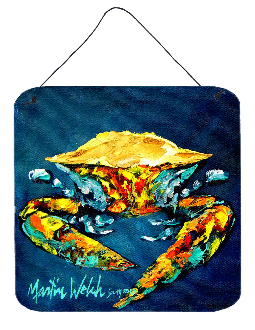Crab Catch Up Aluminium Metal Wall or Door Hanging Prints by Caroline&#39;s Treasures