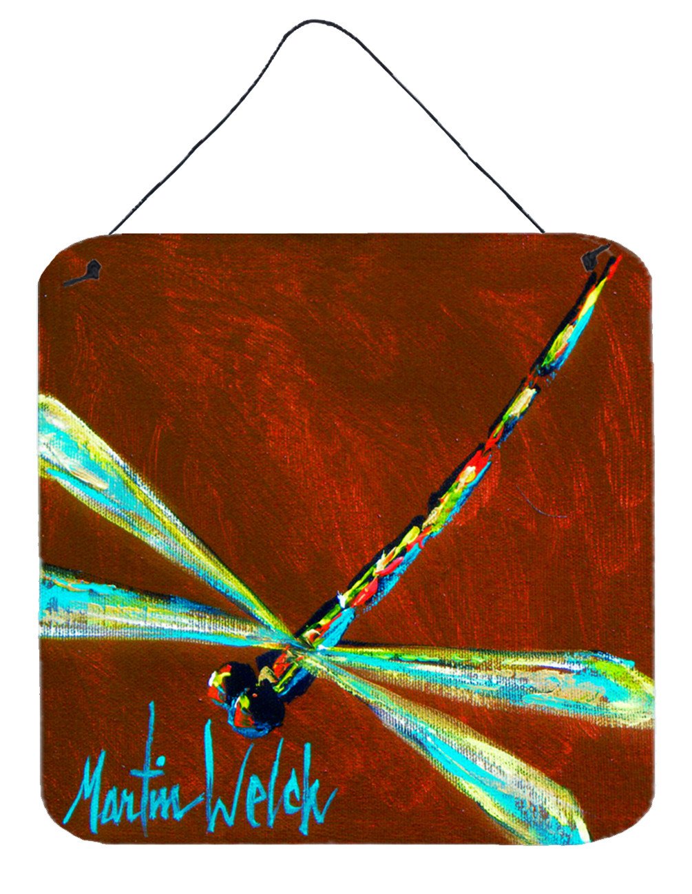 Insect - Dragonfly Chocolate Chip Aluminium Metal Wall or Door Hanging Prints by Caroline&#39;s Treasures