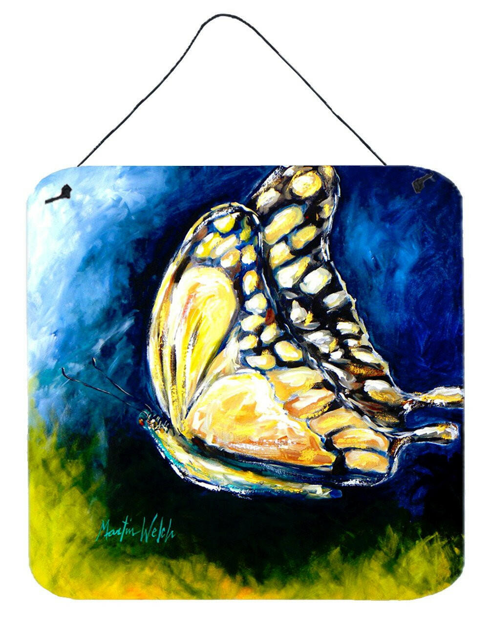 Insect - Butterly Forward Motion Aluminium Metal Wall or Door Hanging Prints by Caroline&#39;s Treasures