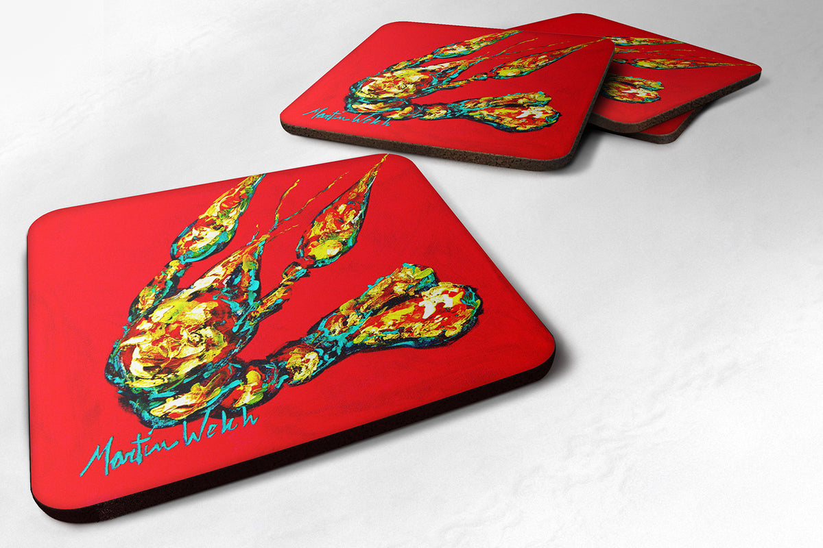 Set of 4 Crawfish Knuckles Foam Coasters - the-store.com