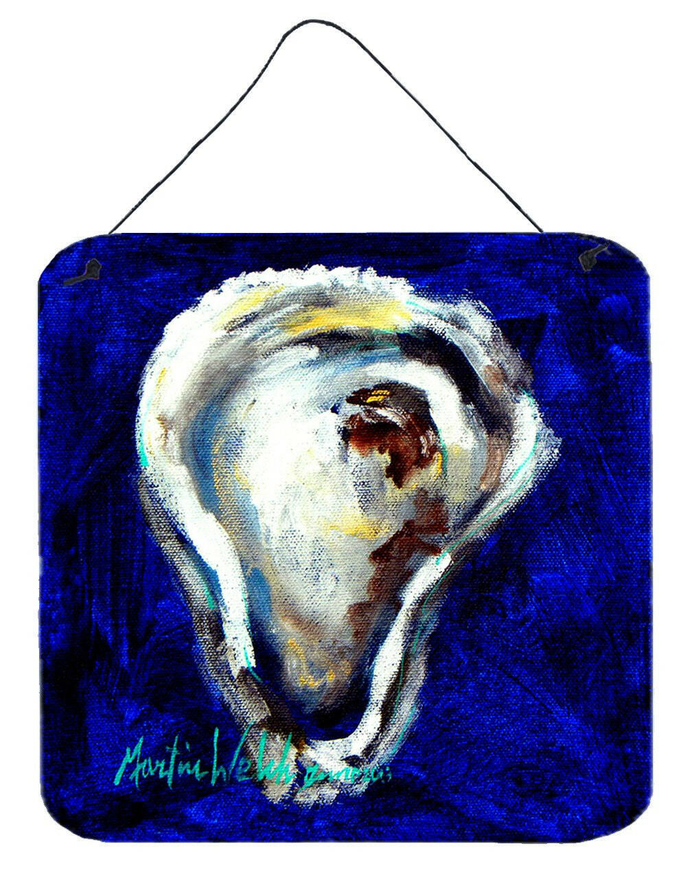 Oyster One Shell Aluminium Metal Wall or Door Hanging Prints by Caroline&#39;s Treasures