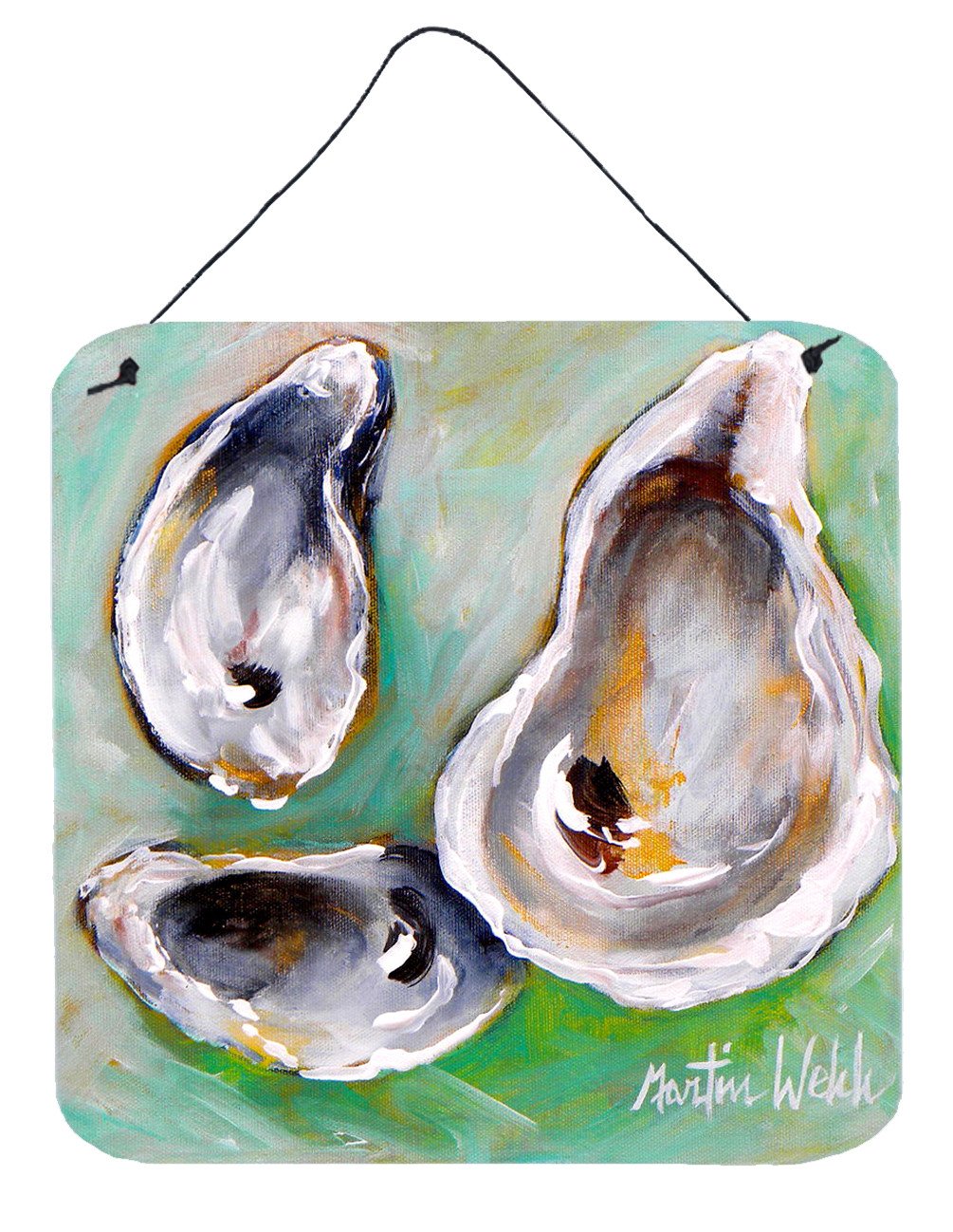 Oyster The Eye of The Oyster Aluminium Metal Wall or Door Hanging Prints by Caroline's Treasures