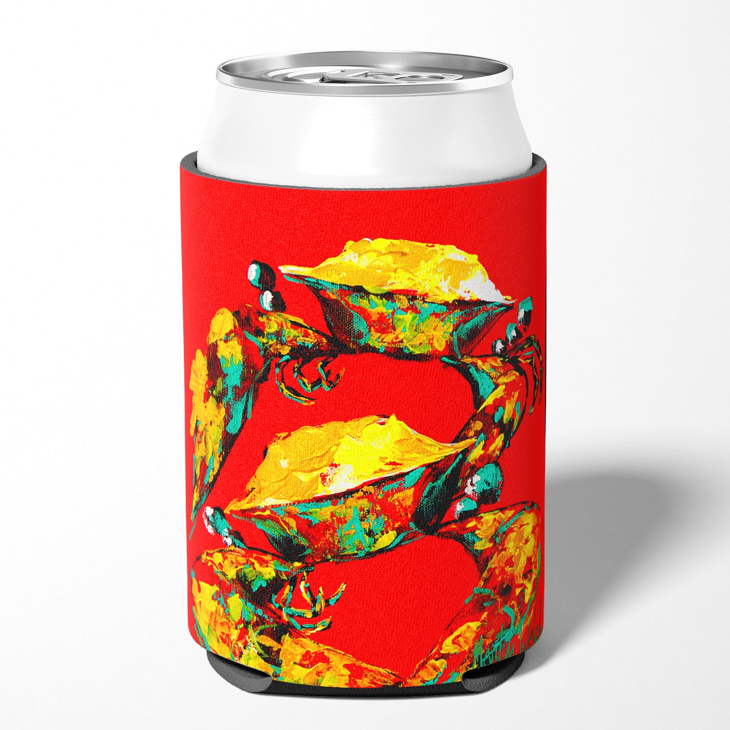 Crab Two Tone Can or Bottle Beverage Insulator Hugger.
