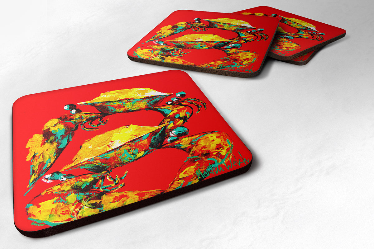 Set of 4 Crab Two Tone Foam Coasters - the-store.com
