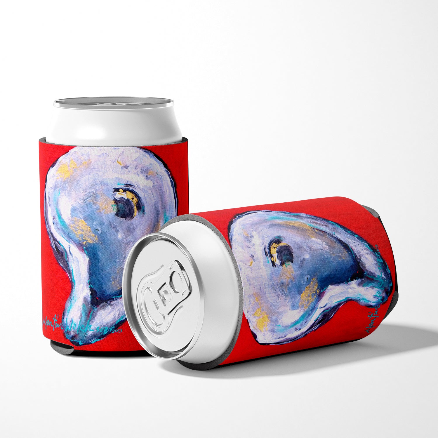 Oyster Wiggle My Shell Can or Bottle Beverage Insulator Hugger.