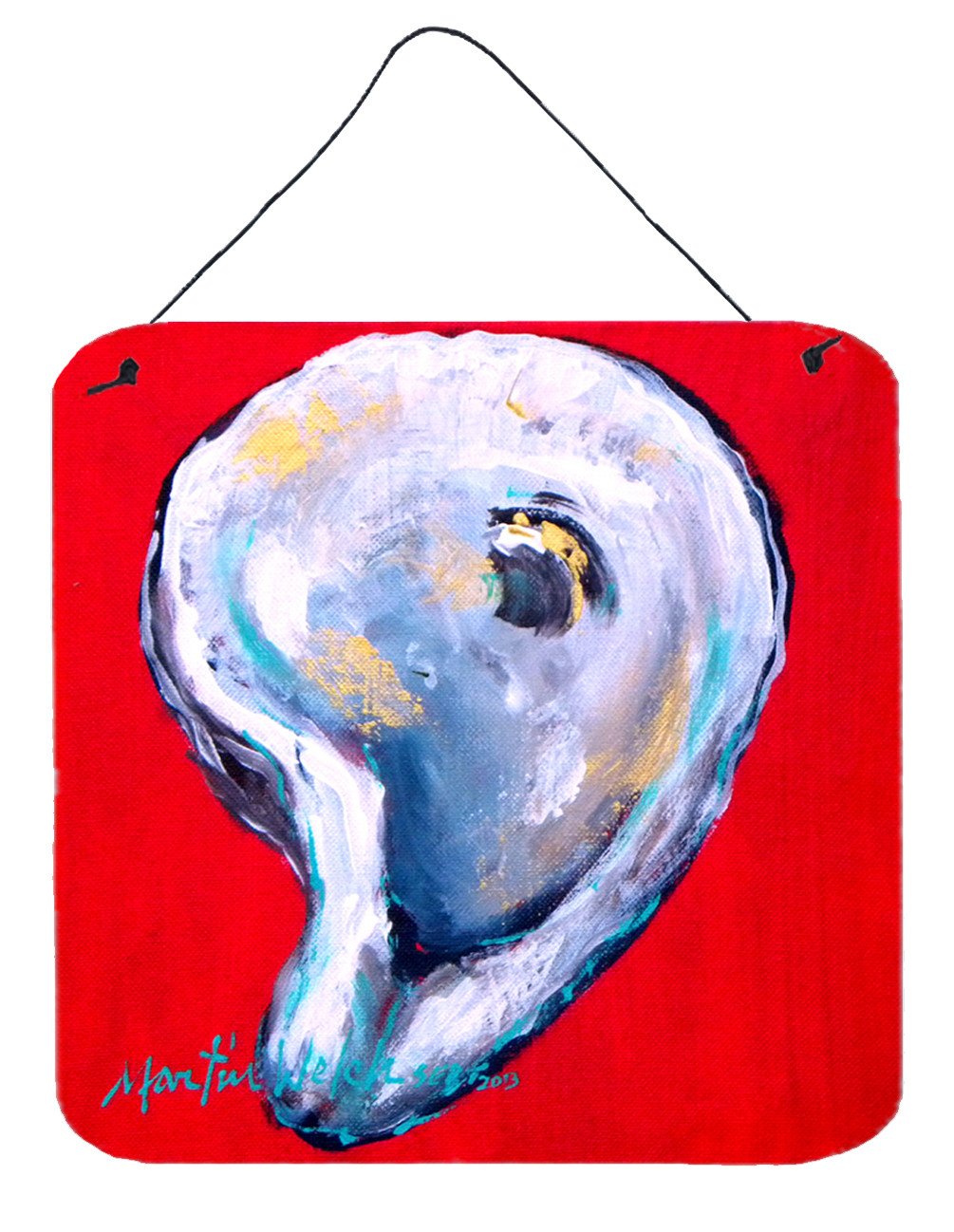 Oyster Wiggle My Shell Aluminium Metal Wall or Door Hanging Prints by Caroline&#39;s Treasures