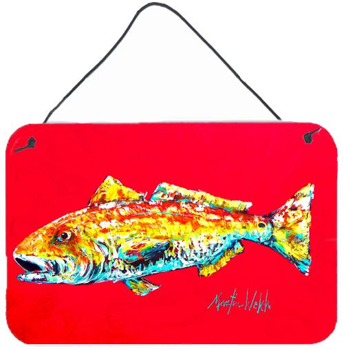 Fish - Red Fish Alphonzo Aluminium Metal Wall or Door Hanging Prints by Caroline&#39;s Treasures