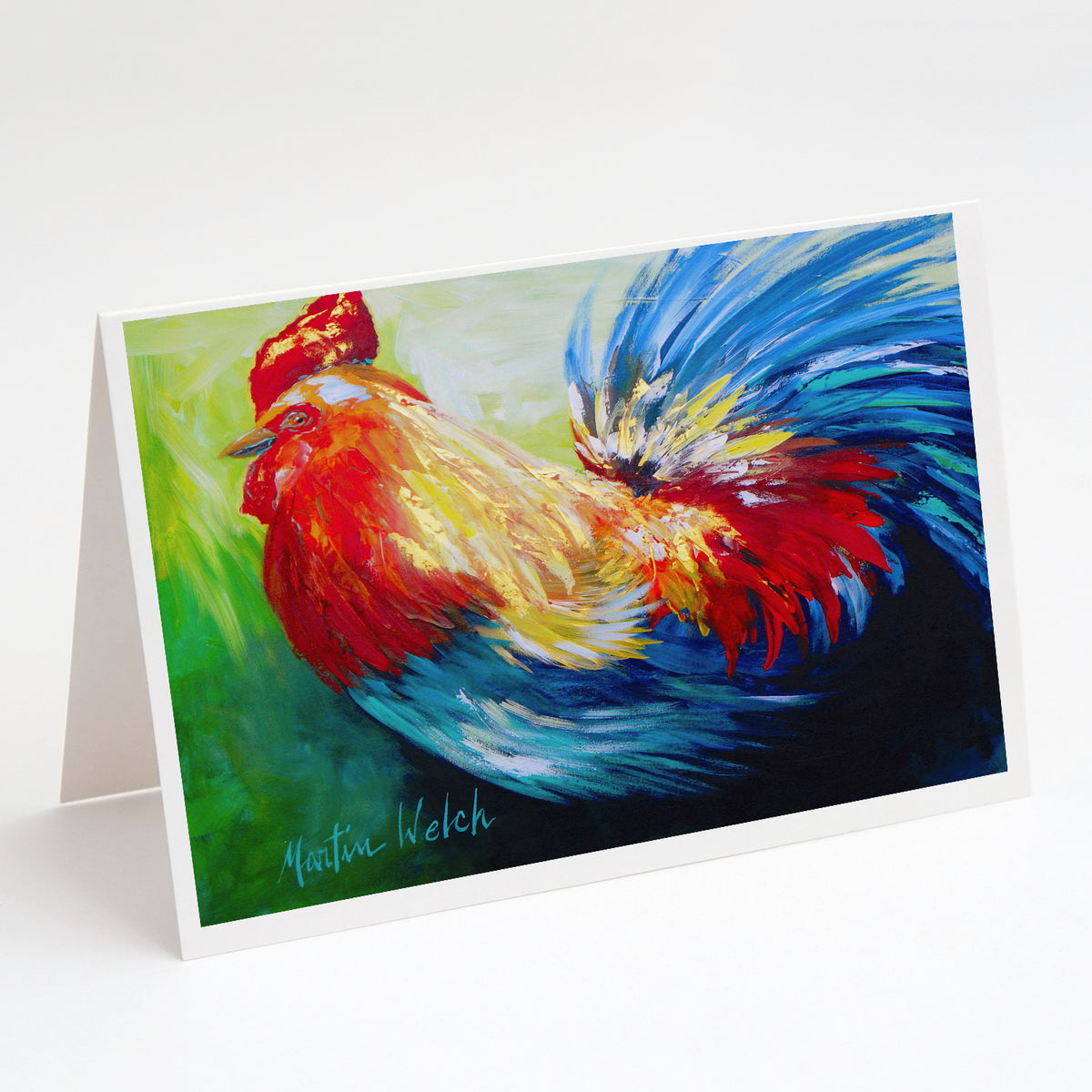 Buy this Bird - Rooster Chief Big Feathers Greeting Cards Pack of 8
