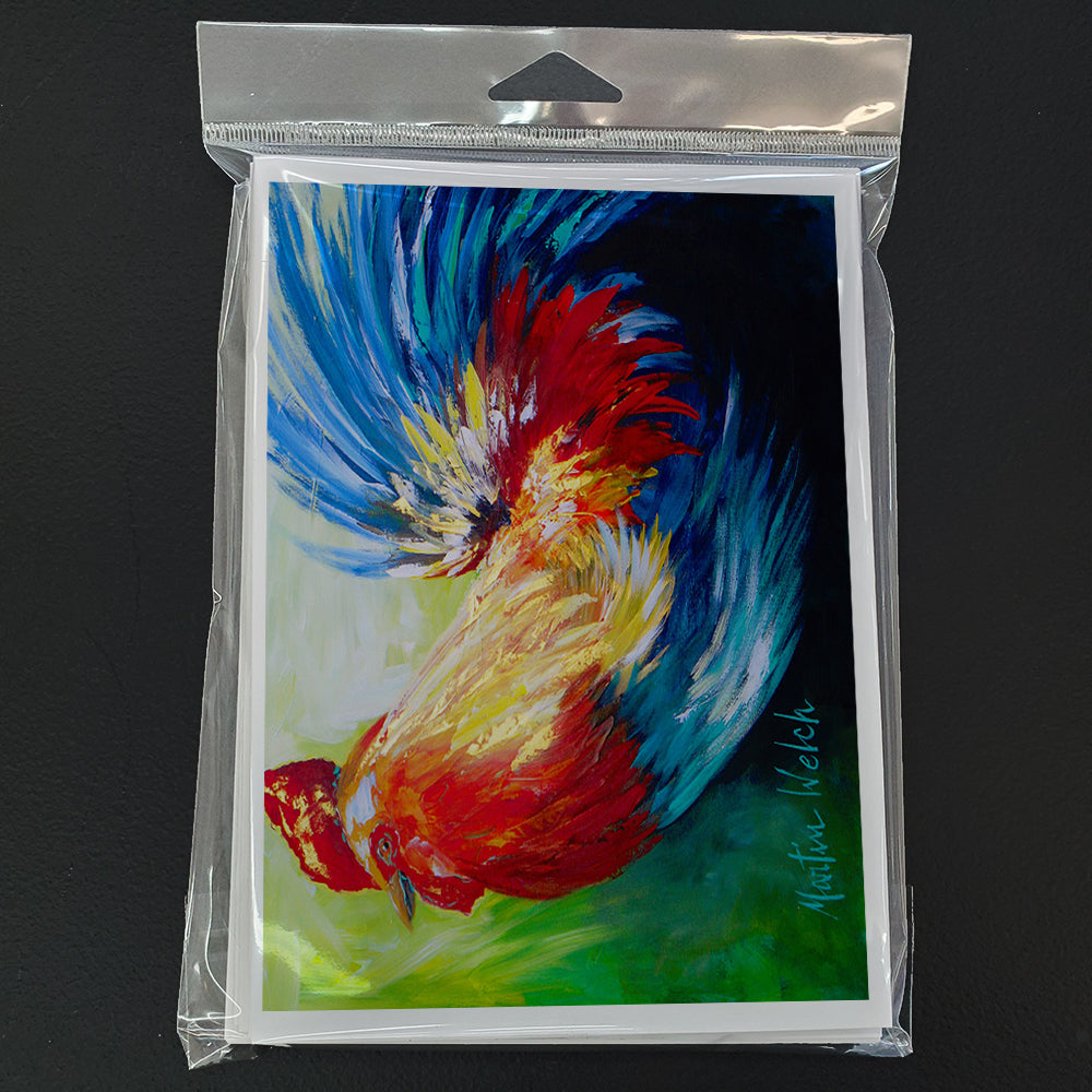 Bird - Rooster Chief Big Feathers Greeting Cards Pack of 8