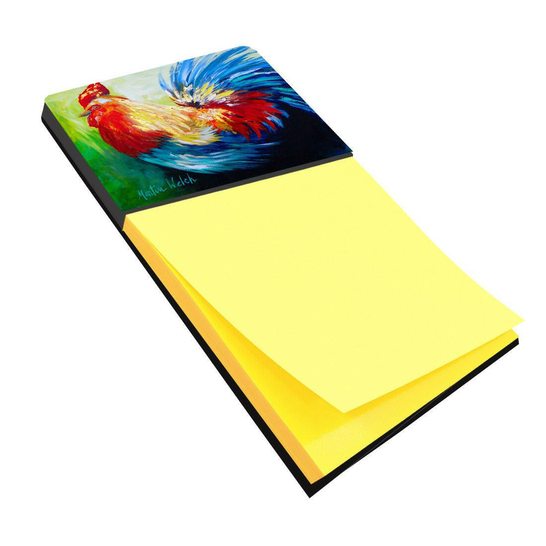 Bird - Rooster Chief Big Feathers Refiillable Sticky Note Holder or Postit Note Dispenser MW1085SN by Caroline&#39;s Treasures